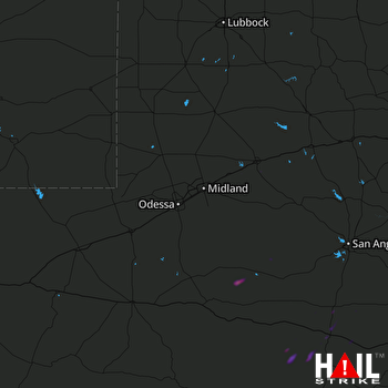 Hail Map Eldorado, TX 03-21-2020