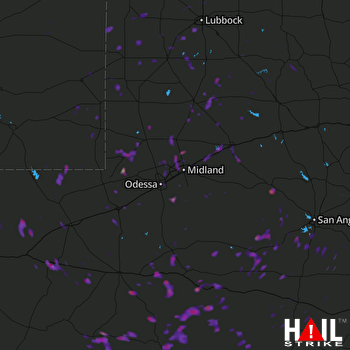 Hail Map Stanton, TX 06-03-2017