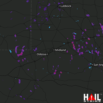 Hail Map Hamlin, TX 07-05-2017