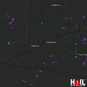 Hail Map MIDLAND/ODSSA 08-06-2017