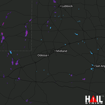 Hail Map Carlsbad, NM 08-08-2017