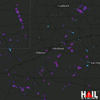 Hail Map Spur, TX 08-13-2017