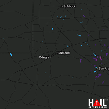 Hail Map Ballinger, TX 09-03-2017