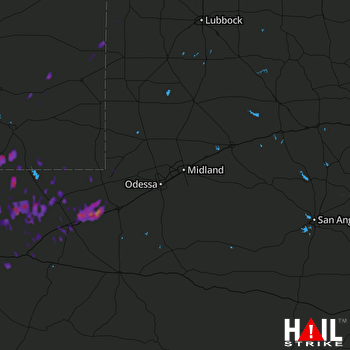 Hail Map MIDLAND/ODSSA 09-23-2017
