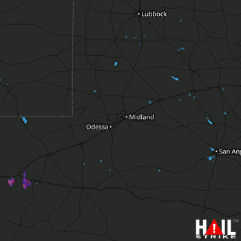 Hail Map MIDLAND/ODSSA 10-03-2017