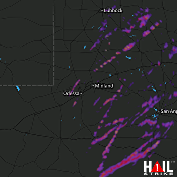 Hail Map Sweetwater, TX 05-03-2018