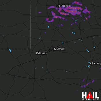 Hail Map Brownfield, TX 05-20-2018