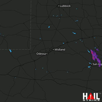 Hail Map Miles, TX 06-06-2018