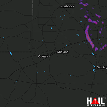 Hail Map Snyder, TX 06-08-2018