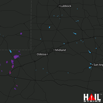 Hail Map MIDLAND/ODSSA 06-09-2018