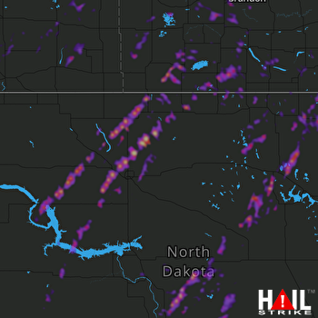 Hail Map Bottineau, ND 09-20-2019