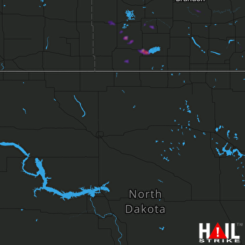 Hail Map MINOT AFB 09-24-2019