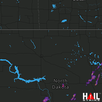 Hail Map New Rockford, ND 06-08-2020