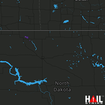 Hail Map MINOT AFB 08-28-2020