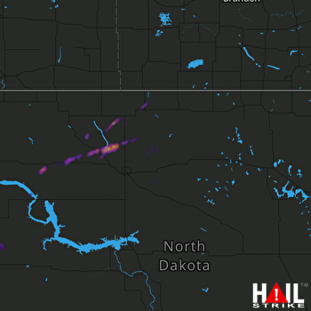 Hail Map Stanley, ND 09-02-2021