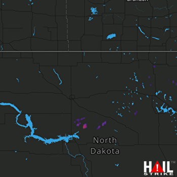 Hail Map MINOT AFB 07-17-2017
