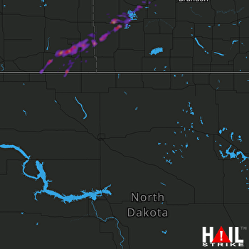 Hail Map MINOT AFB 10-01-2017