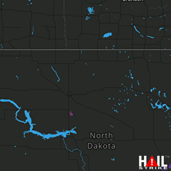 Hail Map MINOT AFB 06-16-2018