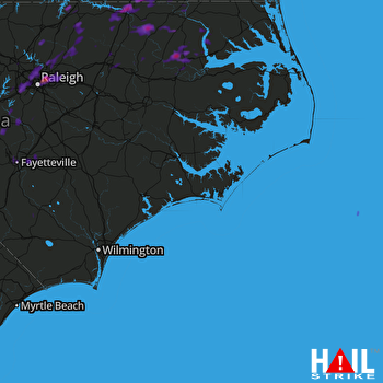 Hail Map Roanoke Rapids, NC 07-28-2017