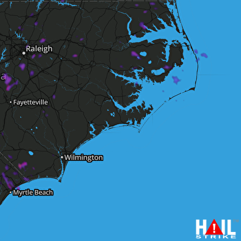 Hail Map Knightdale, NC 06-20-2018