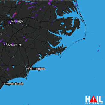 Hail Map Mount Olive, NC 08-11-2018
