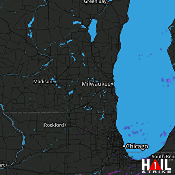 Hail Map Park Forest, IL 08-25-2018