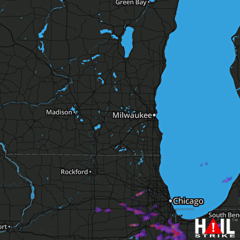 Hail Map Aurora, IL 06-27-2019
