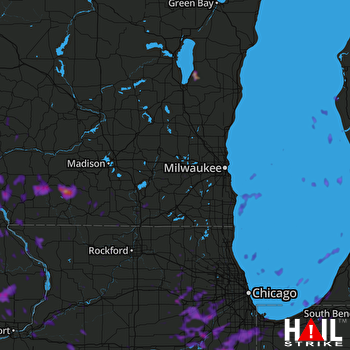 Hail Map Joliet, IL 08-18-2019