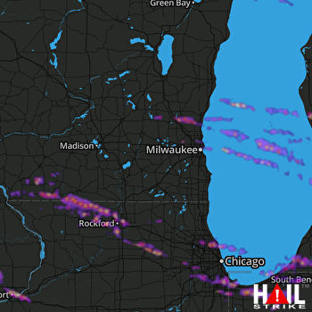 Hail Map Rockford, IL 04-08-2020