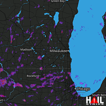 Hail Map Waukegan, IL 06-14-2017