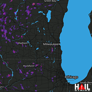 Hail Map Aurora, IL 07-05-2017
