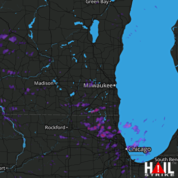 Hail Map Chicago, IL 07-12-2017