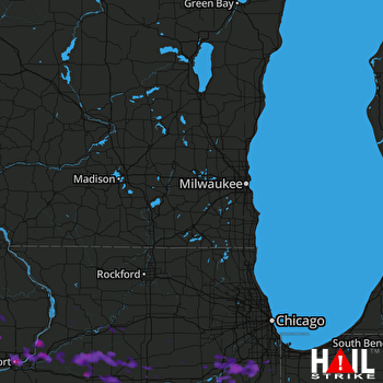 Hail Map Davenport, IA 07-21-2017