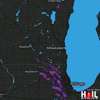 Hail Map Aurora, IL 07-23-2017