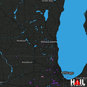 Hail Map Joliet, IL 08-28-2017