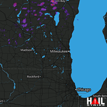 Hail Map Clintonville, WI 08-30-2017