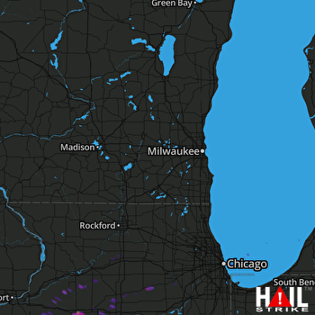 Hail Map Sandwich, IL 10-14-2017