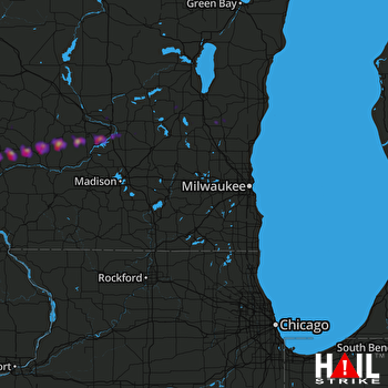 Hail Map Baraboo, WI 04-13-2018