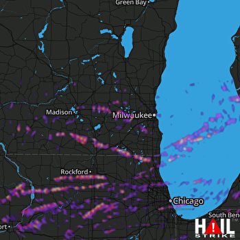 Hail Map Rockford, IL 05-03-2018