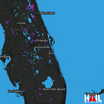 Hail Map Ocoee, FL 05-30-2017
