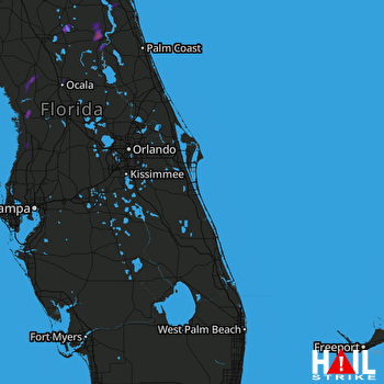 Hail Map Palatka, FL 07-16-2017