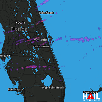 Hail Map Orlando, FL 03-20-2018