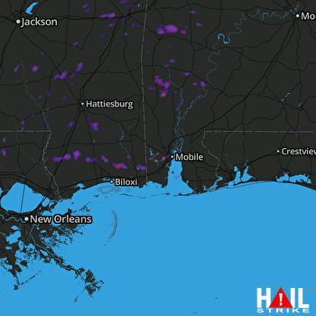 Hail Map Vancleave, MS 09-23-2017