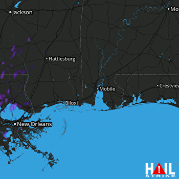 Hail Map Hammond, LA 04-14-2018