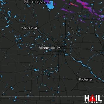 Hail Map Pequot Lakes, MN 09-05-2019