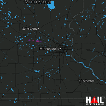 Hail Map MINNEAPOLIS 03-25-2020