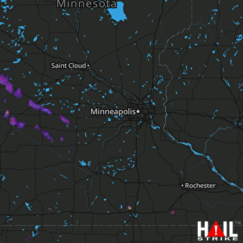 Hail Map Minneapolis, MN 08-24-2020