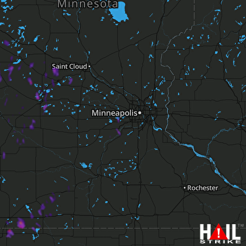 Hail Map Ortonville, MN 10-12-2020