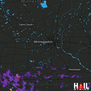 Hail Map Mankato, MN 06-12-2017