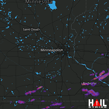 Hail Map Rochester, MN 06-16-2017
